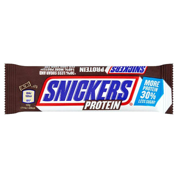 Snickers Chocolate Protein Bar 18 x 47gram - More Protein Less Sugar - High Protein Bar with a Caramel Layer and Peanuts Coated in Milk Chocolate