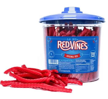 Red Vines Original Twists, 1.6kg Classic Soft & Chewy Halloween Party Snack Jar