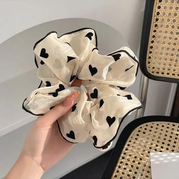 3x Scrunchies for All Hair Types - Fabric-Covered Elastic Hair Accessories Bulk Pack Scrunchies for Women, Ponytail Holders Summer Hair Accessories
