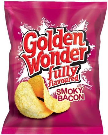 Golden Wonder Meaty Variety Crisps, 3 x (6x25g) Total 18 Crisps, Roast Chicken, Smoky Bacon, Sausage & Tomato Flavour Snacks Party School Bulk Wholesale Buy Multipack