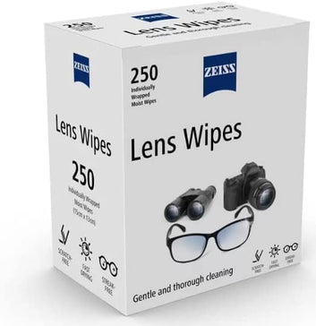 ZEISS Lens Wipes Pack of 250 Individuly Wrapped Wipes