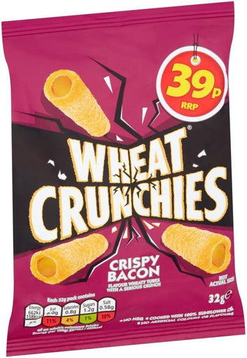 Wheat Crunchies Bacon 30 x 32g Crispy Bacon Wheat Crunchies Perfect Party Snack or Everyday Treat A Crispy, Savory Delight