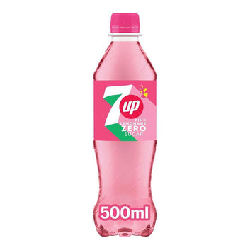 7UP Zero Pink Lemonade 500ml Bottle (Pack of 24)