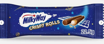Milky Way Crispy Wafer Rolls 24 x 22.5g Full Box Creamy, Chocolate-Flavoured Filling, Convenient for lunchboxes, backpacks, or travel, Satisfying crunch with every bite,